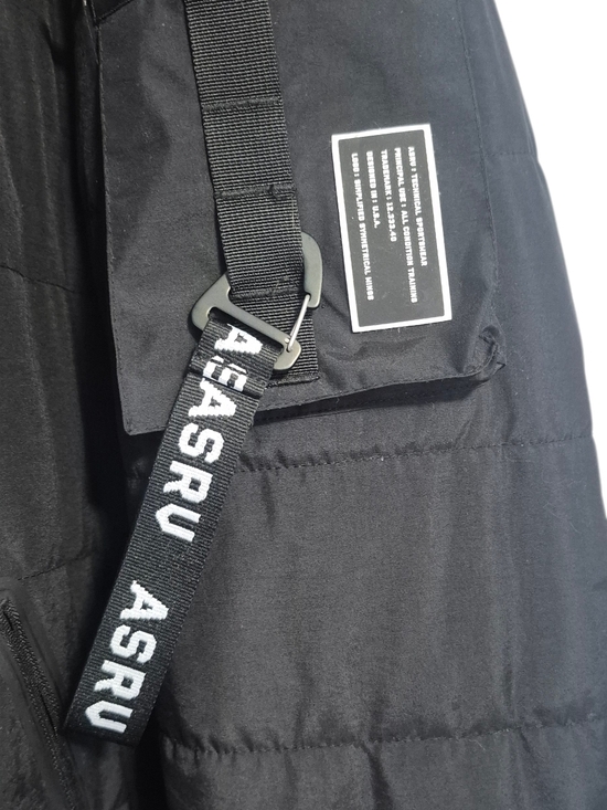ASRV Black Quilted Bomber Jacket - Picture 3 of 8